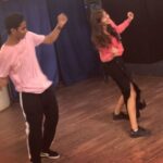 Disha Patani Instagram - The pink gang, trying some “locking”, ignore the flaws, just getting a hang of it🙈🙈@jamesdance_ choreography @hiltyandbosch_official ❤️ #turnupthemusuc @chrisbrownofficial