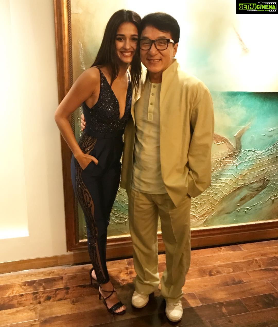 Disha Patani Instagram - Happiest b’day to the living legend, i am so happy, lucky and grateful that i got a chance to work with you, i never thought in my wildest dreams, that i will get a chance to know my childhood superhero! You are the kindest and nicest person i have ever known, i hope that you live for 100 more years! Thank you for inspiring all of us❤️ you are the best🤗🤗🤗🤗🤗🤗🤗🤗🤗🌸 love you jackie 🤗🤗 #jackiechan @jackiechan
