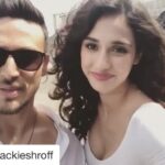 Disha Patani Instagram - #Repost @tigerjackieshroff with @get_repost ・・・ Omw!!! Can’t wait to see all you Baaghis! 😊❤️ #Baaghi2Trailer #Launch🚀 #🚁 #Baaghi2 @dishapatani #SajidNadiadwala @khan_ahmedasas @nadiadwalagrandson @foxstarhindi @tseries.official