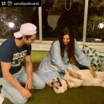 Divyanka Tripathi Instagram – Puppies at play 🥳
@sandiipsikcand with @make_repost
・・・
@vivekdahiya + @divyankatripathidahiya + Gucci = Entertianment, entertainment, entertainment ❤️❤️❤️ thats how to end a good Sunday evening 🥰🥰🥰