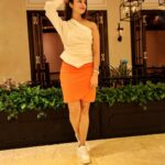 Divyanka Tripathi Instagram - Posing? Naahh! This is how I normally stand! Legs twisted, balancing on one foot and playing with my hair for no reason! #IAmANatural #Sarcasm