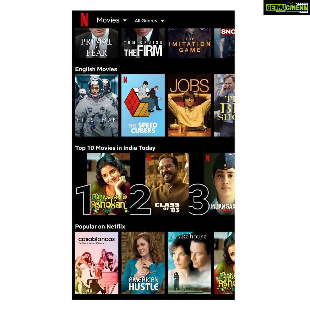 Dulquer Salmaan Instagram - Trending No 1 on Netflix Indian Films !! Woo hoo !!!! #proud #blessed #thankyouforthelove #genuineviewers #haterscanhate #potatoespotate @shamzu_zayba @maniyarayileashokanofficial @dqswayfarerfilms @dqsalmaan @gregg_dawg @anupamaparameswaran96 @krisnasankar @shinetom_chacko @i_nayan_a @sajadkaakku @vineethkrishnan.r @sreehariachunair @appubhattathiri @vishnupc @sbk_shuhaib @iamyourvn