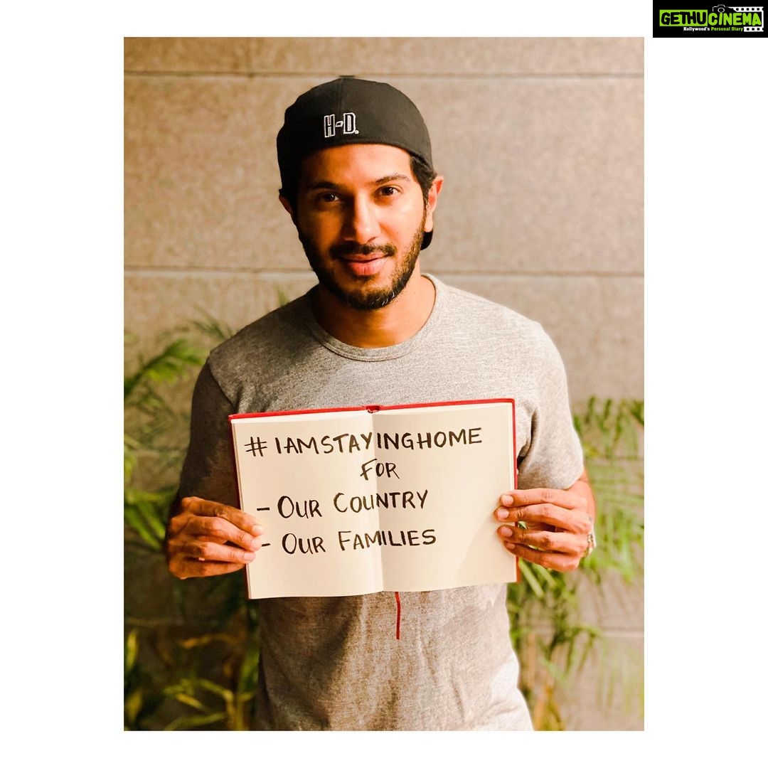 Dulquer Salmaan Instagram - #Imstayinghome and I hope you’re all doing the same ! #jantacurfew is a great initiative that unifies all of us across the nation in resisting and overcoming the coronavirus spread ! At 5 pm let’s all applaud our #medicalforce who are no less than our army, airforce or navy ! #BreakTheChain