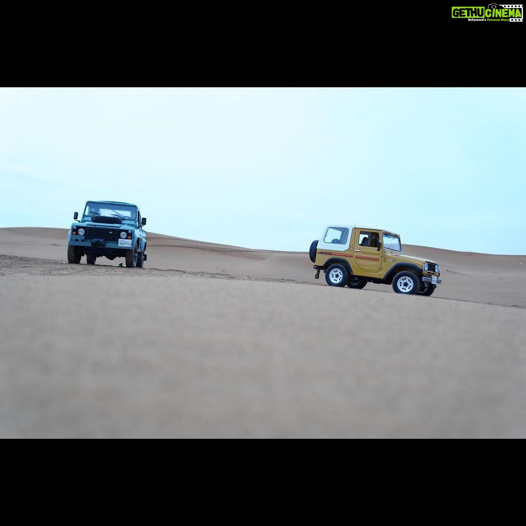 Dulquer Salmaan Instagram - Kurup Captures Vintage Toy Trucks in the sand In CinemaScope #wannabephotog #perspective #shootingcars #howiseetheworld #SLRframes #fromshootingmodelcars #seetorontonow