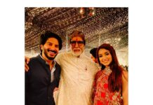 Dulquer Salmaan Instagram - With the most gracious and the most lovely ! The OG superstar ! Many thanks to the entire Bachchan family for having us. Abhishek & Shwetha especially. Amu and I had the most special night. #pinchme #dQnA #MrB #bachchandiwali #diwali2019 #fanboy #fangirl #blessed