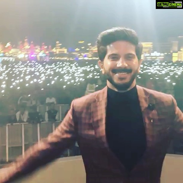 Dulquer Salmaan Instagram - Thank you #Dubai for all the love !!! A big thanks to @mediaonetv.in & @globalvillageuae for inviting me and for a wonderfully organised event. Had the most amazing time performing with @iamnareshiyer & @vineeth84 ! You guys are rockstars π€π€ ! More than anything for every single person who came and watched. Who cheered and smiled and waved and laughed. My love and gratitude a hundred fold back at you ! @osmanabdulrazak thank you for my threads. Knocked it out the park with this one πππ€π€ #dubai #globalvillage #hundredsofsmiles #heartsandhearts #blessed #grateful #beforehespeakhissuitbespoke #eveningsindubai #perfectweather #perfectnight