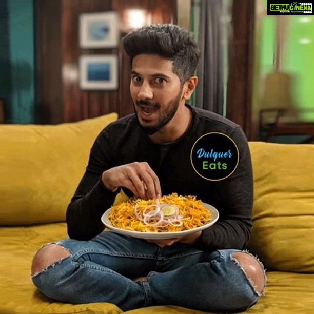 Dulquer Salmaan Instagram - Can't eat more #biryani, said no one ever! I'm always up for biryani, so it's not a surprise that I end up reordering it over and over again. I’ve always been this huge foodie and now it's official - there is a GIF with my name to prove it! If you’re a foodie like me, express your foodie moments by using these cool name GIFs by @ubereats_ind. Follow @ubereats_ind on Instagram & search for your name in the gifs section. Oh, and ensure that your profiles are public and don't forget to use #EatsLikeAFoodie and tag @ubereats_ind in your stories to stand a chance to win exciting goodies from Uber Eats every month! #UberEatsIndia #ubereats