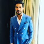 Dulquer Salmaan Instagram - #Karwaan Hyderabad promotions !!! Jacket : @herringboneandsui Pants : @celioindia @celio_officiel Pocket square : @thetiehub Shoes : @devida_official Styled by : @abhilashatd Assisted by : @yashita_goyal P.S Have to post and tag all the stylists and brands who put together these looks for me. So all the clever ones who ask why I don't tag my innerwear or socks etc well those are usually my own 😋! #bluenevergivesmetheblues #db #promotionsgalore #notamorningperson #clearly