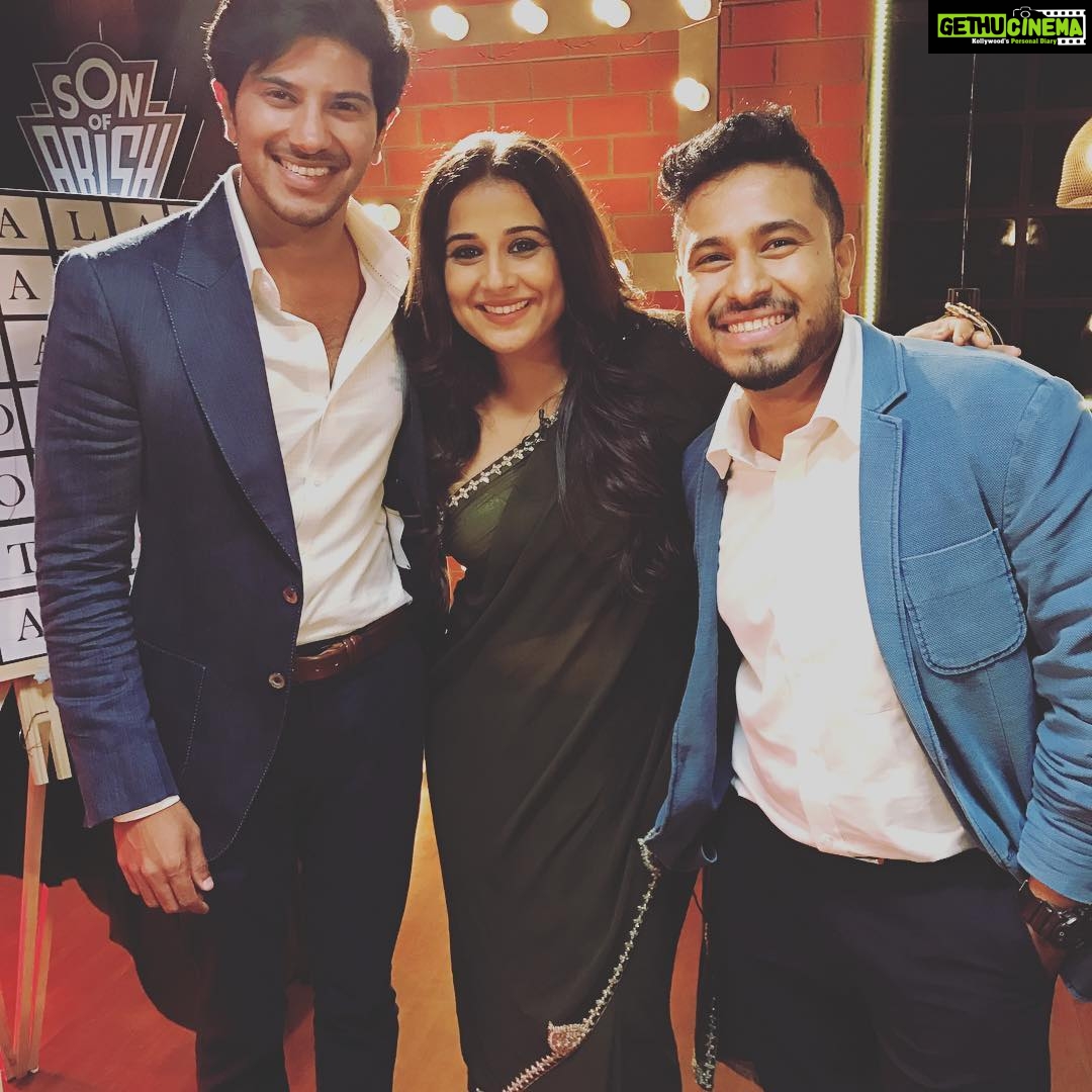 Dulquer Salmaan Instagram - Had the absolutely pleasure of appearing on the #SonOfAbish show with the wonderful and infectious @balanvidya hosted by the super fun @abishmathew ! I think the most fun I've had doing any interview format show yet. Loved every minute of it. It airs tomorrow the 20th of October on www.youtube.com/abish !! Jacket and shirt by the epic @osmanabdulrazak who is only growing from height to height.