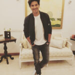Dulquer Salmaan Instagram - Had a lovely evening promoting #Solo in Chennai all day yesterday. Got to reconnect with so many members of my beautiful and super talented cast ! Always a treat Thank you Ekta and @studio9696 for styling me on such short notice ! Jacket and Tee @celioindia Denims, shoes, watch, smile - my own 🤓 #yupjacketinchennai #formbeforefunction #stylebeforedeathfromheat #celio #needmemorekicks #silverkicks #actorperks #notsleptindays