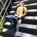 Dulquer Salmaan Instagram – Photoshoots got me like .. Erm 
Lying on stairs and breaking my back ! 
#throwback #otto #shootdiaires 
#topangle #feelinginshape #needtosticktoit #lovewhatido #hustlehard #everydayimhustling 🎶🎵 How many of you get my song references 🤓