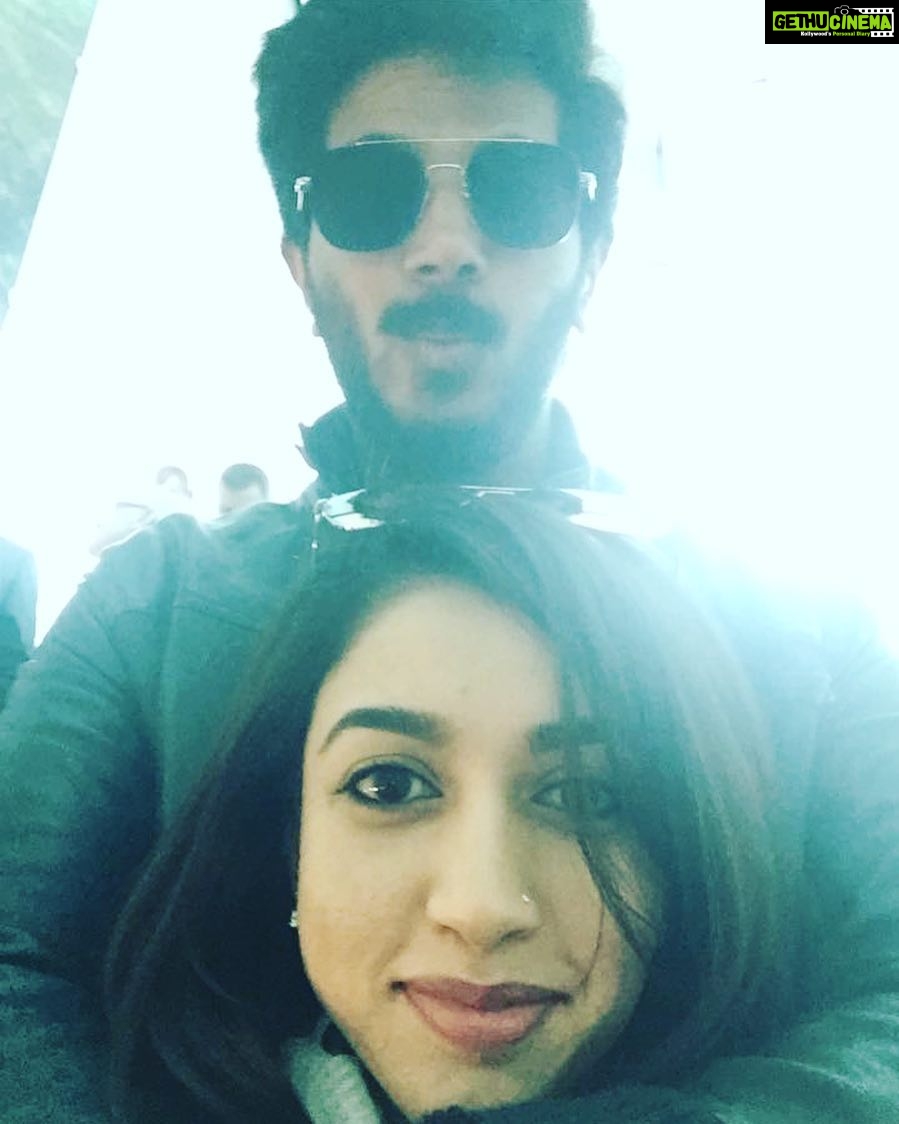 Dulquer Salmaan Instagram - How you married a cartoon like me I'll never know ! But thanks baby ! Happy Anniversary !! 5 years flew by like 5 blinks ! I'm so sorry I'm not home this year. I promise to make it upto you when I get back 😘😘❤❤ !! #dQ&A #babygirl #halfadecade #us2 #goofyonvacay #asalways #happy5years #iasked #yousaidyes #herewearenow