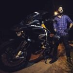 Dulquer Salmaan Instagram – Sometimes I think it’s taller than me! 
Photo courtesy @shanishaki 
#knightriders #latenights #cantwait #forthenext #roadtrip