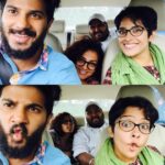 Dulquer Salmaan Instagram - Goofing around driving to set ! #leadingladies #skinnyface #someDJdude #droppedby #laughriot #charlie #shootstills