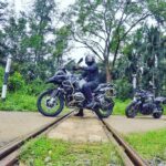 Dulquer Salmaan Instagram - Off the beaten path you find unmanned railroad crossings ! #somewherenearmettupalayam #greenfordays #overcast #lush #nothinglikeamotorcycle #r1200gsa #k1300 #bimmer