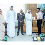 Dulquer Salmaan Instagram - Had the privilege and honour of receiving my golden visa from His Excellency Saood Abdul Aziz in the presence of Mr Yusuf Ali. It was wonderful to hear of all the future plans of the Abu Dhabi govt to promote film and production activities, and also to encourage new talent locally and internationally. Looking forward to productions, shoots and spending more time in Abu Dhabi and the UAE. @yusuffali.ma @abudhabi @abudhabi #UAE #AbuDhabi #GoldenVisa #honored #blessed