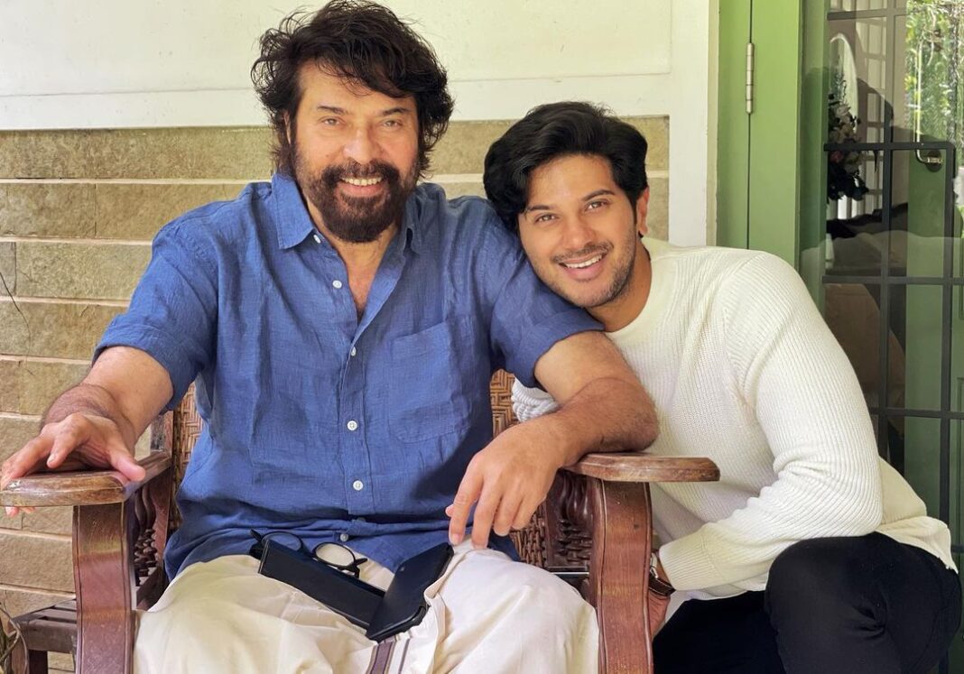 Dulquer Salmaan Instagram - I give up !! How does one even appear in the same frame and try to justify being there when you look like that ! Mashallah ! Ever so grateful and ever so blessed. I love you infinity Pa ! We are the luckiest and most fortunate to be your family. We are constantly reminded of that when the world celebrates you on a constant basis. Wishing you the happiest of birthdays and may you always age in reverse. #Megastar #ActorExtraordinaire #SuperHero #WithoutACape #Legend #Mine #Ours #Everybodys #TheOG #LargerThanLife #YetTheSimplestManAtHeart #Best #Actor #Husband #Father #Grandfather #Son #Brother #Man #Definition #Love #HappyBirthdayPa