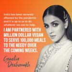 Genelia D’Souza Instagram – India has been severely affected by the pandemic and it is up to us to do whatever we can to help. I am partnered with @milliondollarvegan_india to serve 100,000 plant-based meals to the needy over the coming weeks. Not only is the food delicious and nourishing for those who need it so desperately, but we are also introducing the idea that plant-based nourishment is the only way forward for this earth, the animals and ourselves.
#MillionDollarVegan @MillionDollarVegan #TakePandemicsofftheMenu #PlantBased