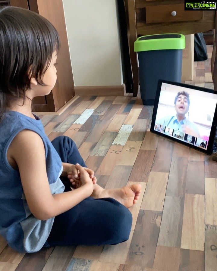 Genelia D'Souza Instagram - So our kids are currently living in a world where distance learning - is the new way of education.. At first I thought, my whole world would come crashing down and that this concept would never ever work but that’s not what my kids feel, they accept and adapt to every situation with such ease.. All they need is a little love and time from their parents and they are just fine.. So be there for them, because learning together is better than learning alone❤️..