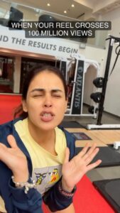 Genelia D'Souza Instagram - 100 MILLION VIEWS BABY #reels @romitsp27_official @ultimateperformancemumbai
