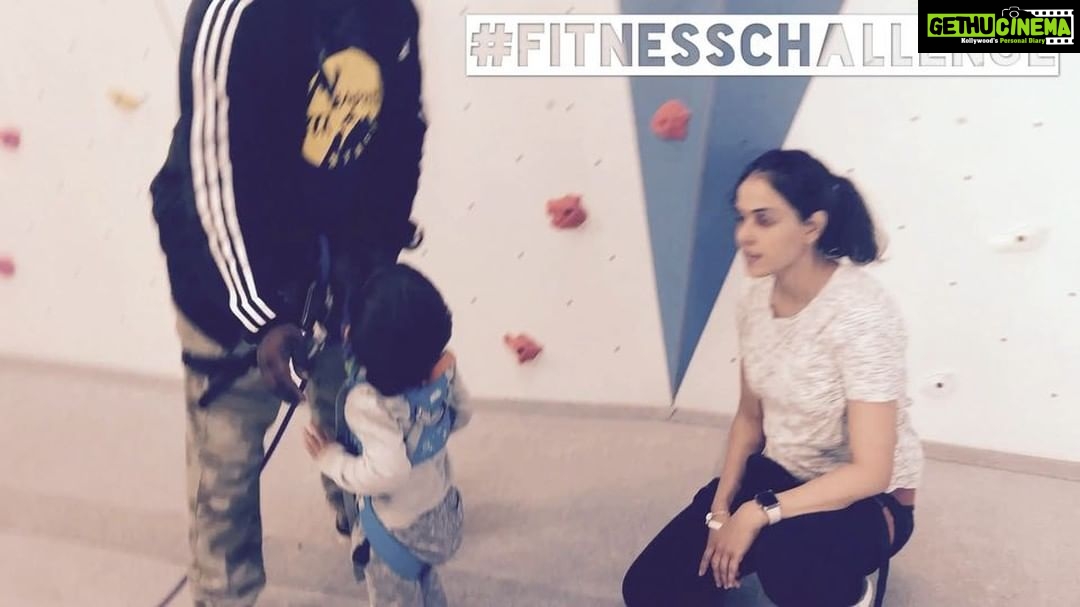 Genelia D'Souza Instagram - Rahyl accepts his Baba’s #FitnessChallenge ... He further challenges the Bachcha Gang..... #BachceFitTohDeshFit 