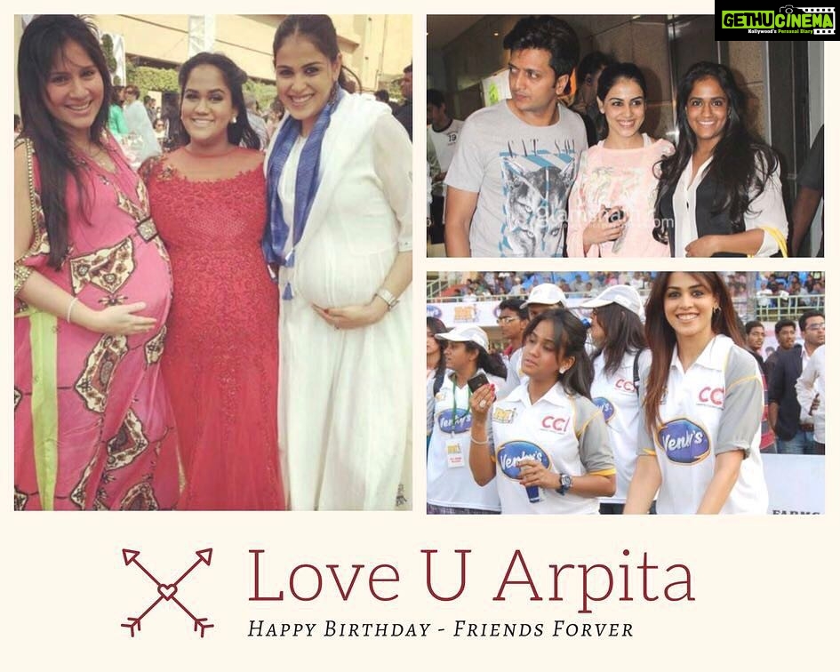 Genelia D'Souza Instagram - From our mad pre marriage days to our married life to having babies to being proud mommies.. it's been quite a journey and thank God for you.. Happy Birthday you special girl.. I love you.. #friendslikefamily #imissyou #thankyouforbeingyou