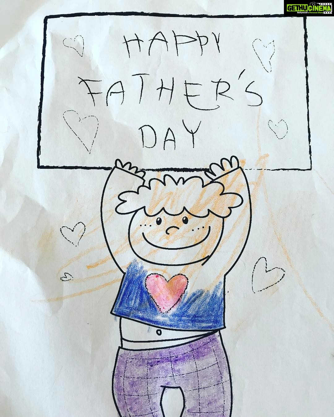 Genelia D'Souza Instagram - Dear Baba... We want you to know that though we are little, we already know what Love means and that's because we see only Love in your eyes for us.. We want you to know our favourite place in the whole world is in your arms.. We want you that our world will always be beautiful because we have you as "Our Baba".. #Wegotreallucky... Love you R and R and Flash
