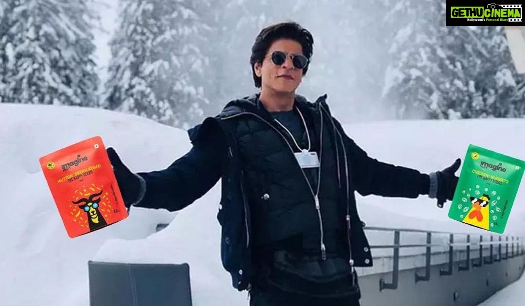 Genelia D'Souza Instagram - Thank you so much @iamsrk for launching our baby @Imaginemeats Thank you for being just a call away.. No wonder when someone googles “graciousness” your image turns up We Love You 💚💚💚