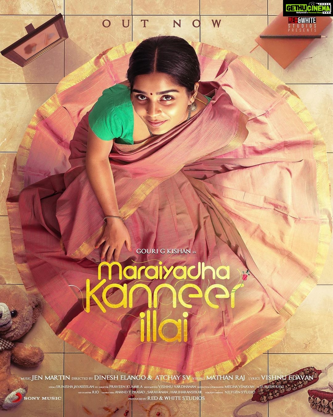 Gouri G Kishan Instagram - Super stoked for the release of Maraiyaatha Kanneer Illai on @sonymusic_south βΊοΈ A lockdown creation - virtual and completely shot at home π LINK IN BIO β¨ Hope you all like it as much as we all enjoyed making it π₯° Kudos to the incredible team of youngsters with whom I was lucky to work with ππ» Direction - @dinesh_1.8 @atchay_sv Visuals - @mathanrajofficial Music - @jen_marttin Lyrics - @edavan_____ Banner - @redandwhitestudios Vocals - @srinisha_jayaseelan Co - director - @praveenkumar.__ Associate Dp - @vishnuvardhanan_offl Publicity Designs - @nxtgenstudio #maraiyadhakanneerillai #mki #redandwhitestudios