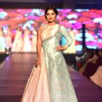 Gouri G Kishan Instagram – Walked my first ramp, a couple of days ago for the Femina Bridal Show.
I find myself very rarely saying this, but boy was I nervous.
I’d bet I was a treat to catch at the backstage, a mere 5 foot teenager who was nothing but a bundle of nerves. Amidst the gorgeous ladies, for whom this was a cake walk, and having grown up watching such high-funda ramp-walks. Never thought I’d get the opportunity to walk one myself, let alone be a showstopper.
But it’s true, the music does lift up your mood, and for a first timer, I guess it’s safe to say that I did just fine.
#rant 
Was an absolute pleasure wearing @labelmagnoliaa