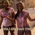 Gouri G Kishan Instagram – Holi brings out the maniac in every human, pray. Srinivasa Theatre, SG Palya