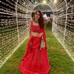 Hansika Motwani Instagram - #Repost @yoshitacouture with @get_repost ・・・ Actress Hansika Motwani in a custom made, Yoshita Couture Red Chikankari Lehenga for a friend’s Wedding. @ihansika . . #lehenga #chikankari #lucknow #madeinindia #wedding #indianfashiondesigners