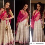 Hansika Motwani Instagram - #Repost @eshaamiin1 with @repostapp ・・・ @ihansika tonight in Hyderabad outfits @shravankummar Jewllry @aquamarine @eshaamiin1 styling Makeup- @makeupvishalk Hair- @ritikahairstylist