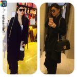 Hansika Motwani Instagram – #Repost from @eshaamiin1 with @instasave.app. @ihansika off to #siima singapore 2016  spotted in @akaaro and @gucci bag and sunglasses @eshaamiin1 styling #airport look  #actress #films #fashion #siima2016