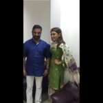 Hansika Motwani Instagram - My fan moment 😍kamal sir .. Such a humble personality . Living legend . Had such a wonderful time chatting with him :)