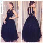 Hansika Motwani Instagram - White diamonds and a black gown love the combo @hansikamotwani in @divaniindia , ancestral Jewlry , clutch by @minerali_store styled by @eshaamiin @siima awards #fashion #designers