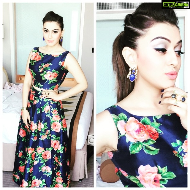 Hansika Motwani Instagram - #siima2015 . Ready for the press meet :) Wearing : Amrit Kaur Jewellery : Curio cottage Styled by: @eshaamiin