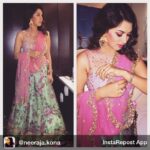 Hansika Motwani Instagram - Repost from @neeraja.kona Pretty in pastels! @ihansika all dolled up in @anushreereddyofficial and Amrapali jewels for the Manchu sangeet 💕💕