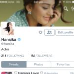 Hansika Motwani Instagram - Wohoooo 1M #million followers on Twitter .. . Thank you one n all for being so supportive n loving . Love u all . #happymoment #blessed #thankyou