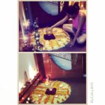 Hansika Motwani Instagram - #flower #rangoli by me and mine @tash_shah24 #happydiwali #colors#happiness ✨✨🌟🌟✨