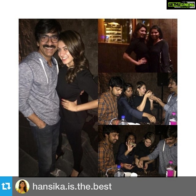 Hansika Motwani Instagram - #Repost from @hansika.is.the.best with @repostapp --- A success Party Of Power Team. #Hansika #RaviTeja #DirBobby #Neeru @ihansika Congratz to The Team :)
