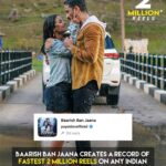 Hina Khan Instagram - #BaarishBanJaana sets one more milestone. FASTEST 2 MILLION REELS EVER ON ANY INDIAN MUSIC VIDEO IN JUST 24 DAYS!!! ♥️♥️ Thank you everyone for making this track the most memorable one! @vyrloriginals @shaheernsheikh @stebinben @payaldevofficial @aditya_datt @poojasinghgujral