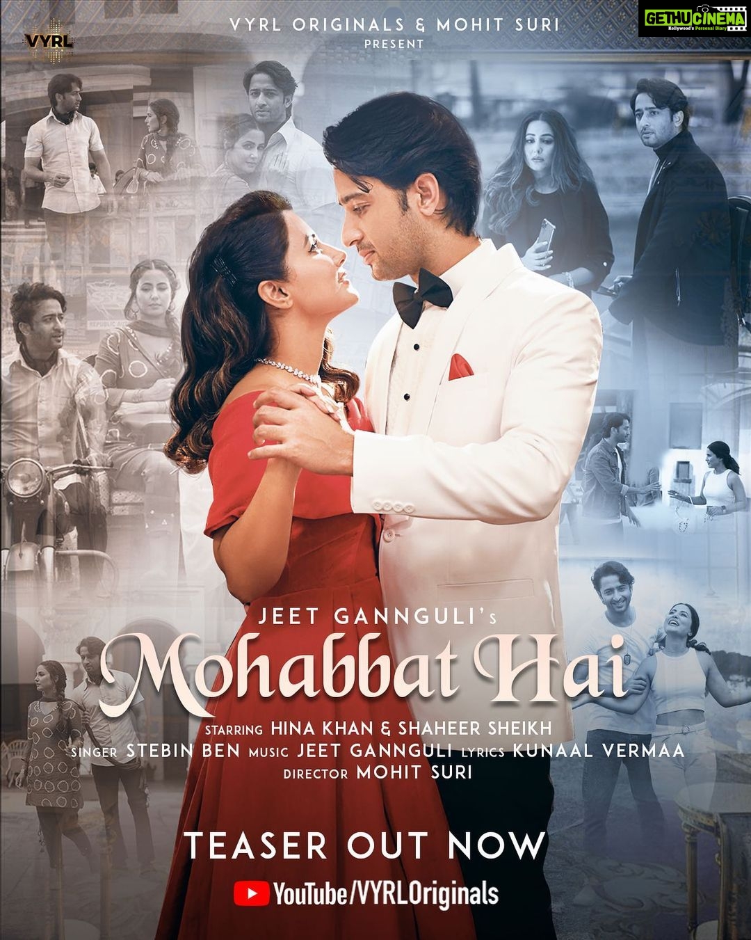 Hina Khan Instagram - Ek zindagi kaafi nahi tumse mohabbat karne ke liye... #MohabbatHai releasing on 14th December at 11AM! Teaser Out Now on the @vyrloriginals YouTube channel. ❤️ (Link in Bio) @shaheernsheikh @mohitsuri @jeetganngulimusic @stebinben @kunaalvermaa @adityadevmusic @ericpillai @poojasinghgujral