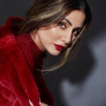 Hina Khan Instagram - Paint it Red❤️ . . . Photographer - @kedar_photography Make up artist - @makeupby_tanvi Hair artist - @hairbydrishya Stylist - @stylebysaachivj Studio - @bohemian.arcade Outfit: @fuss_pot x @fallforher_brand x @so_fetch_love