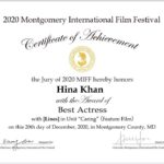 Hina Khan Instagram – This month I complete 12 years in the industry and I couldn’t be more proud of myself as my film LINES, is getting an overwhelming response overseas and has added another reason for the celebration. I am so thrilled and excited to share a token of appreciation received at the prestigious Montgomery International Film Festival, USA as Best Actress (Feature Film). 
#FaridaJalal @rahatkazmi @hirosfbf @rishi_bhutani
