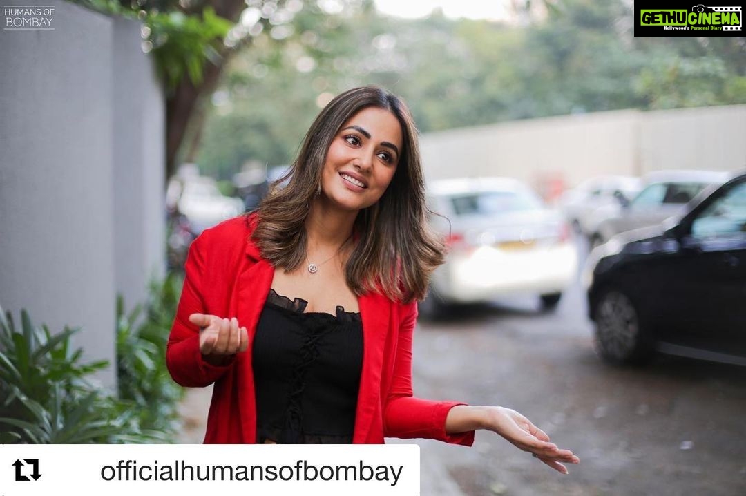 Hina Khan Instagram - #Repost @officialhumansofbombay “I come from an orthodox Kashmiri family where becoming an actor was never an option. My parents were even hesitant to send me to Delhi for college but somehow, I convinced Papa. So, when a friend suggested auditioning for a serial, I said no. Upon insistence, I gave it a go & the casting directors loved me! The next day, I was selected for the lead role! I moved to Bombay without telling my parents I was 20. The production people helped me find a place. It took me weeks to tell Papa. He was livid. Mom’s friends & relatives cut ties with us. But by then, my serial had gained popularity. After weeks of cajoling, Papa said, ‘you can continue only if you complete your studies.’ Then, my parents moved to Mumbai. I’d shoot all night, study in the breaks, then fly to Delhi to give my exams. The family stress was constantly looming–I told Mom to not bother, but it wasn’t easy. We’d argue a lot. But every year, my serial was the number 1 show I fell in love with the camera. After 8 years, Big Boss came my way. Initially, I had a ‘no shorts, no steamy scenes’ policy but over time, I decided to make my own rules. And just when my parents had gotten used to me being an actor, I told them I was seeing Rocky. It came as a shock everybody in our family has had arranged marriages. But I gave them time & now, they love him more than me! After, TV offers poured in, but I took a risk & quit TV to do movies. I was thrilled when I debuted at the Cannes film festival last year I felt so proud to represent India abroad. The way the entire film & TV industry came to my support, humbled me. This year, I moved onto OTT platforms–the script demanded a kissing scene, so I spoke to my parents. I said ‘yes’ only after they understood it was needed for the role my movie became one of the most watched films on the platform. It’s been 11 years since I first faced the camera–the little girl growing up in Srinagar would’ve never imagined walking Cannes. But a series of difficult choices have gotten me here. Contd.. on @officialhumansofbombay