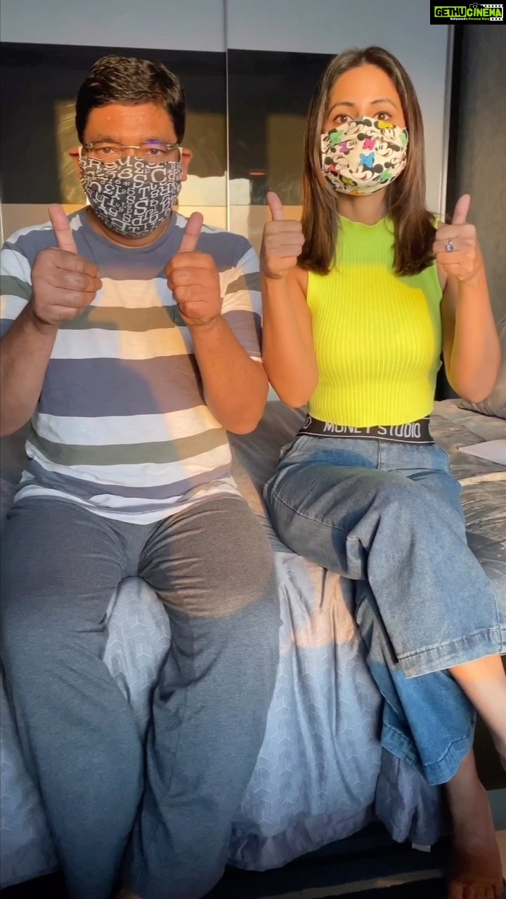 Hina Khan Instagram - So here is my attempt to teach some simple measures of how to make a mask at home. I tried to make the process and the masks, both as interesting as possible for you guys and hope it will encourage a lot of you to make one for yourself. #WeAreInThisTogether #LetsFightCovid19