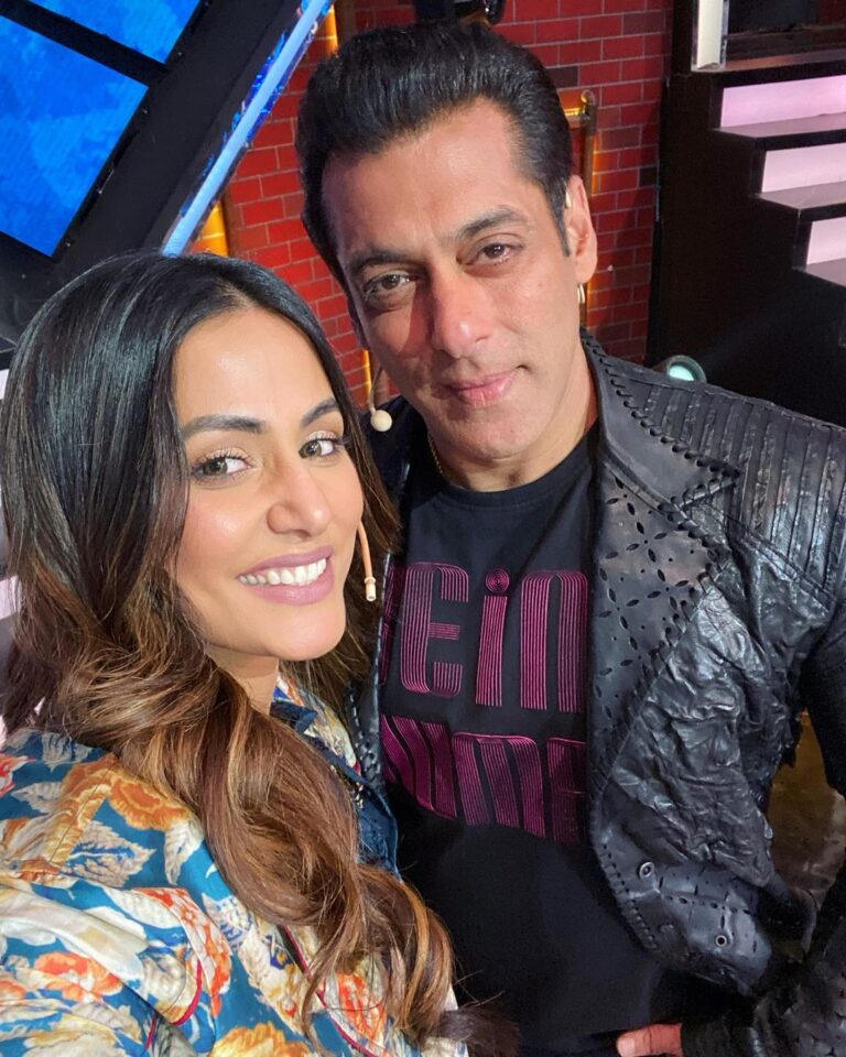 Hina Khan Instagram - And we meet again.. And this time for my film #Hacked Thank you for all your appreciation and love @beingsalmankhan And thank you for your kind words🙏 Thank you @colorstv for always supporting me and loving me so much Yes #BiggBoss changed it all (touchwood) #FromTelevisionToFilms #WhenMissKhanMetMrKhan It’s been quite a journey phewww Plz watch #Hacked on 7th feb 2020 🧿