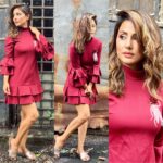 Hina Khan Instagram – Reddd  not just a colour, it’s an attitude ❤️