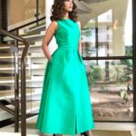 Hina Khan Instagram - 🦚 Dress @ramialaliofficial Heels @intoto.in Styled by @sayali_vidya MUA @sachinmakeupartist Hair stylist @sayedsaba